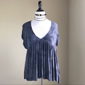 American Eagle Tye Dye Pleated Relaxed Top